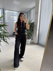 Art İthal Yelekli Siyah Takım