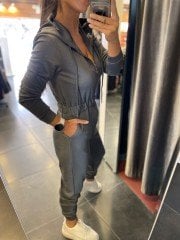 ANTRASİT KAPÜŞONLU FERMUARLI TULUM