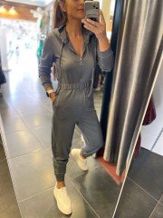 ANTRASİT KAPÜŞONLU FERMUARLI TULUM