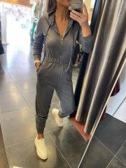 ANTRASİT KAPÜŞONLU FERMUARLI TULUM