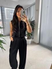 Art İthal Yelekli Siyah Takım