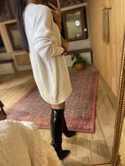 Ajurlu off white hırka