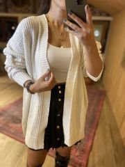 Ajurlu off white hırka