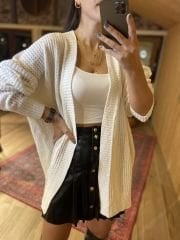 Ajurlu off white hırka