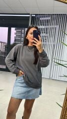 Dr 2484 Ribana Petek Dokulu Antrasit Sweat
