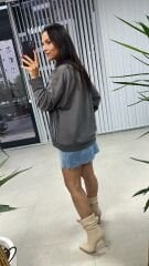 Dr 2484 Ribana Petek Dokulu Antrasit Sweat