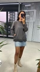 Dr 2484 Ribana Petek Dokulu Antrasit Sweat