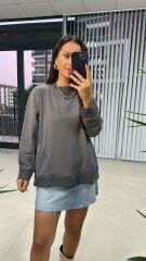 Dr 2484 Ribana Petek Dokulu Antrasit Sweat