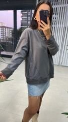 Dr 2484 Ribana Petek Dokulu Antrasit Sweat