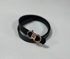 2500 Halka Tokalı İnce Siyah Kemer