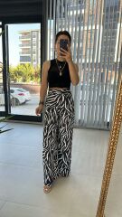 Saten Zebra Pantolon