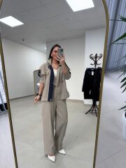Nx 3720 Taş Denim detaylı Fitilli Takım