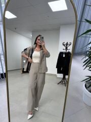 Nx 2273 Taş Denim detaylı Fitilli Takım