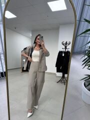 Nx 2273 Taş Denim detaylı Fitilli Takım