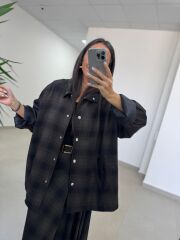 Ms 222 Ekoseli Vizon Siyah Mont