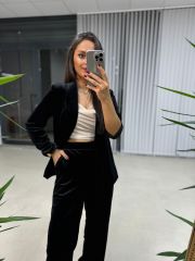 Ms Kadife Siyah Takım