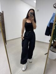 Yf 114C Paraşüt Denim Mix Takım