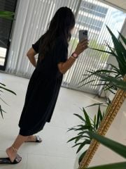 Sg İthal Nakışlı Düğmeli Elbise