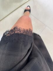 Ms 242 Dantel Detaylı Vizon Siyah Etek