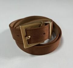 155 Gold Kare Tokalı Taba Kemer