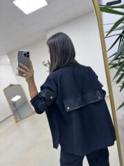 Nx 3720 Laci Denim detaylı Fitilli Takım