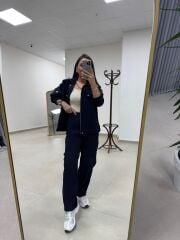 Nx 3720 Laci Denim detaylı Fitilli Takım