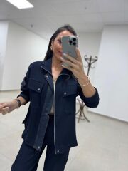 Nx 3720 Laci Denim detaylı Fitilli Takım