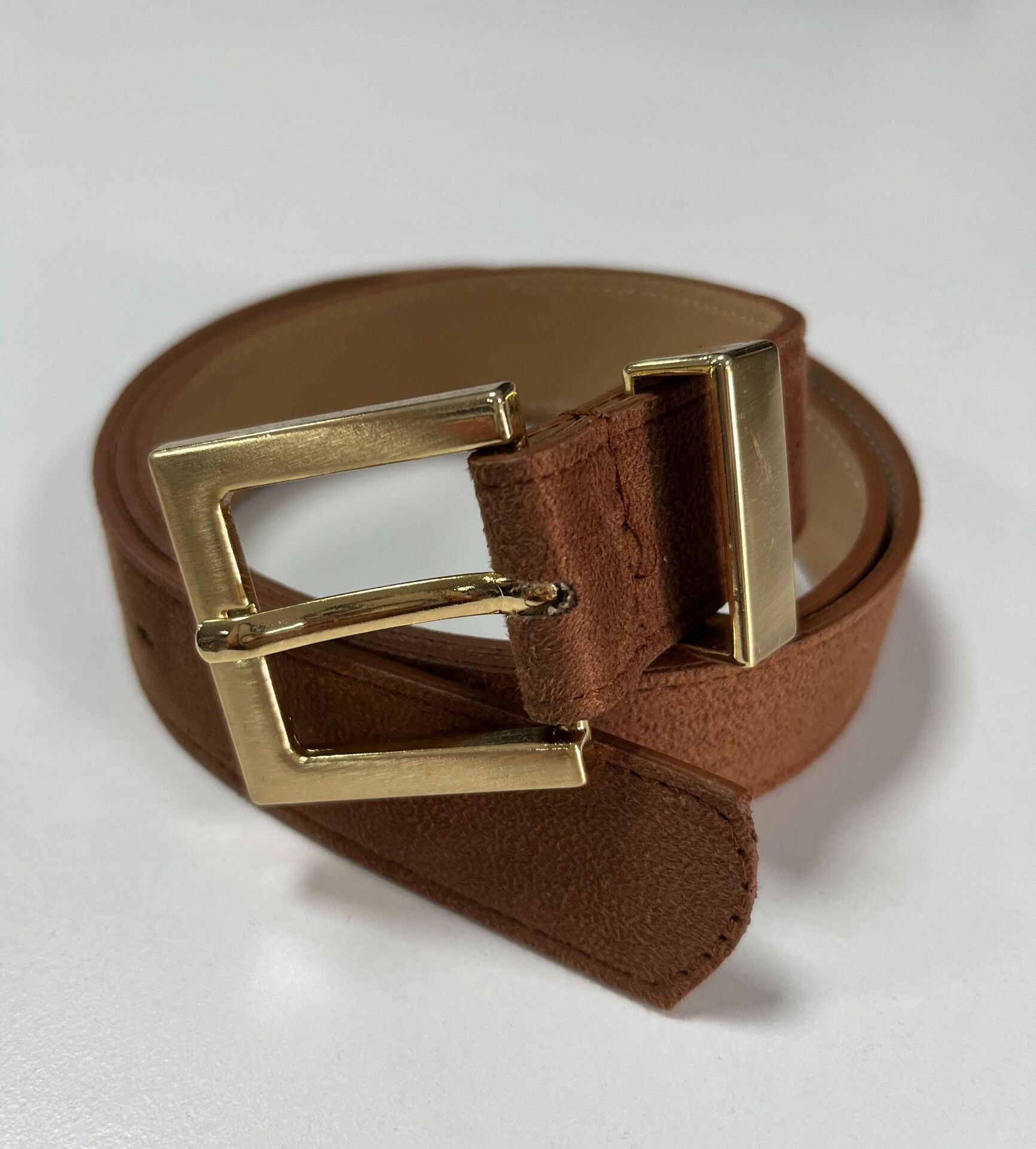 155 Gold Kare Tokalı Taba Kemer