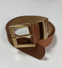 155 Gold Kare Tokalı Taba Kemer