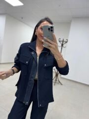 Nx 3720 Laci Denim detaylı Fitilli Takım