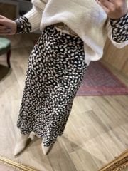 Drape detaylı leo elbise