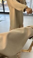 Dr 2487 Etek Poplinli Vizon Kapüşonlu Elbise