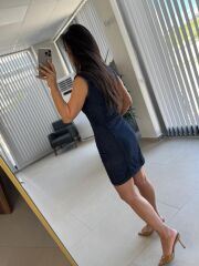 Np 320 Marka Model Tek Düğme Detaylı  Denim Elbise