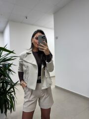 Np Kaşe Taş Düğme Detaylı Ceket