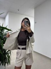 Np Kaşe Taş Düğme Detaylı Ceket