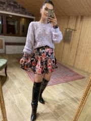 Kruvaze mini saten elbise