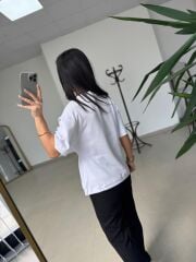 İv 26315 Beyaz Aplikeli Pamuklu Tişört