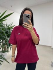 Ml 8979 Bisiklet Yaka Kısa Kollu Kırmızı Tişört