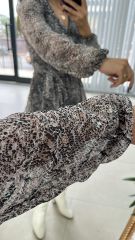 My 3091 Kat Kat vizon Benekli Şifon Elbise