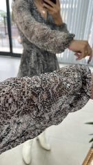 My 3091 Kat Kat vizon Benekli Şifon Elbise