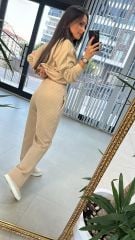 Yakalı Petek Dokulu Vizon Takım