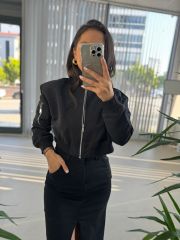 Ms Bomber Siyah Mont