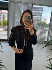 Ms Bomber Siyah Mont