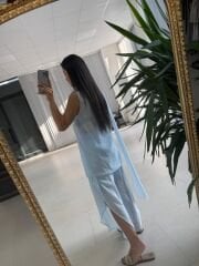 Mz 23098 Bebe Mavi Asimetrik Katlı Transparan Bluz