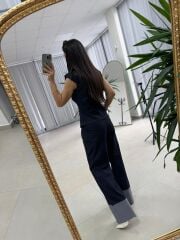 Kd 7911 Tasarım Denim Yelekli Takım