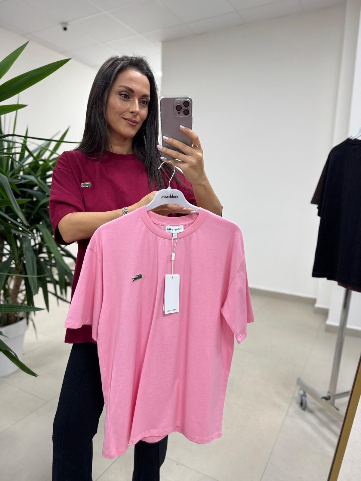 Ml 8979 Bisiklet Yaka Kısa Kollu Pembe Tişört