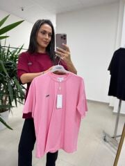 Ml 8979 Bisiklet Yaka Kısa Kollu Pembe Tişört