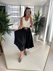 Bb 28460 Siyah Floş Keten Pantolon