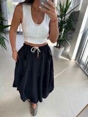 Bb 28460 Siyah Floş Keten Pantolon