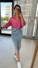 Pembe Çizgili Gömlek